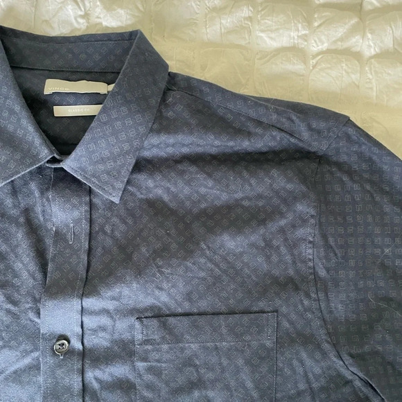 Vince blue printed button down shirt - Picture 2 of 7